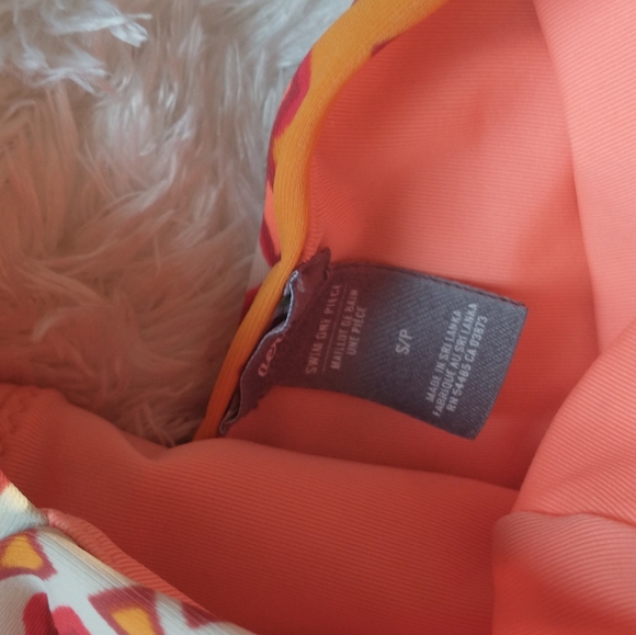 Aerie AE Monokini One Piece String Cut Out High Waisted Orange Bikini Swimsuit - Picture 3 of 5